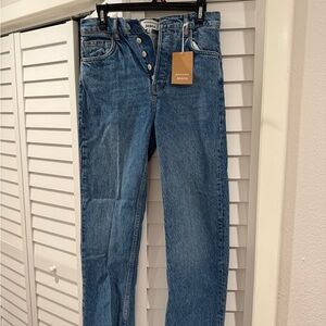 Reformation Cynthia High Rise Straight Jeans: Colorado